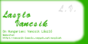 laszlo vancsik business card